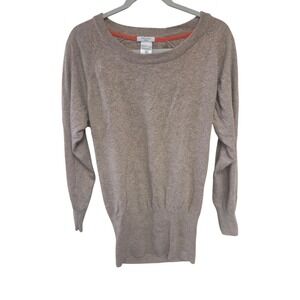 TALULA Women's Medium Taupe Cashmere Blend‎ Long Sleeve Sweater